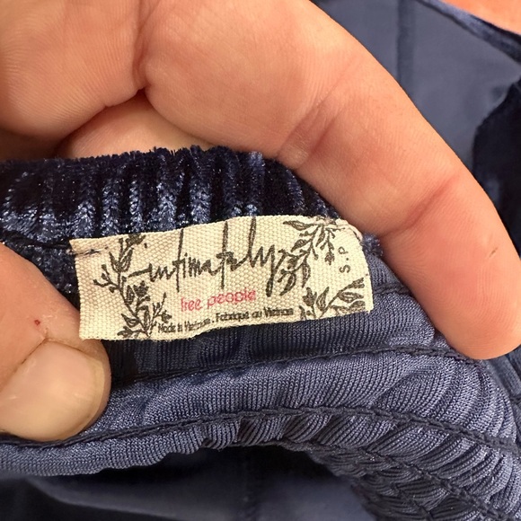 Free People Elegant Velvet Blue Bodysuit S/P - Picture 8 of 9